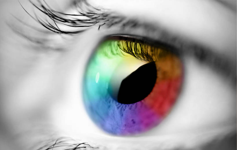 eye with rainbow colors